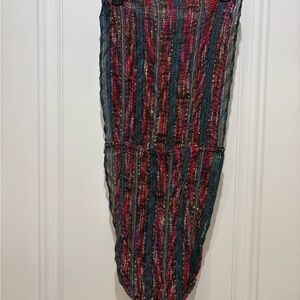 Colorful Striped Knit Infinity Scarf